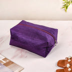 Purple Zippered Shoe Bags For Travel Large Set Of 3 Nestasia